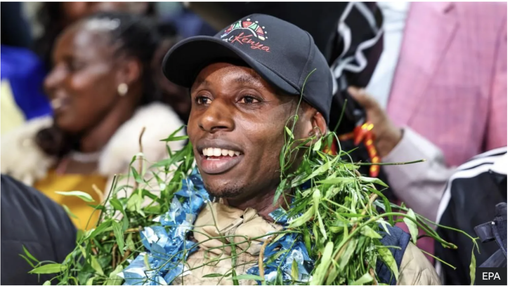 I did not expect it’: Kenya’s Sabastian Sawe welcomed home with jubilant celebrations