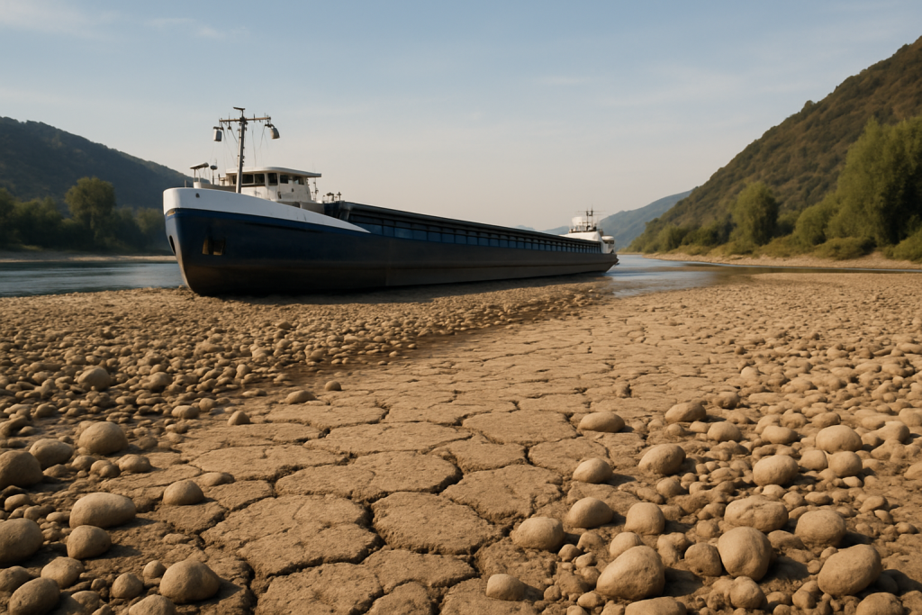 Record-low Rhine levels disrupt shipping as drought tightens grip on Europe