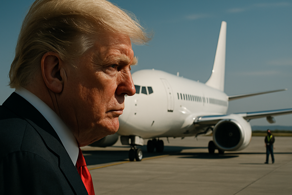 Trump says possible threat prompted secret plane switch after Nato summit